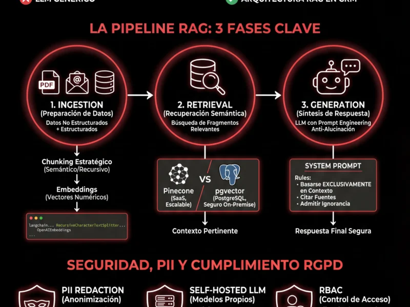 Infografica: RAG en el CRM: Gu&iacute;a T&eacute;cnica para el Asistente Financiero de IA