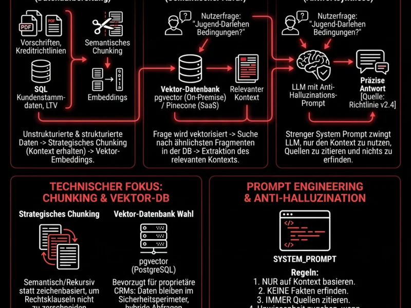 Infografica: RAG im CRM: Technischer Leitfaden f&uuml;r den KI-Finanzassistenten