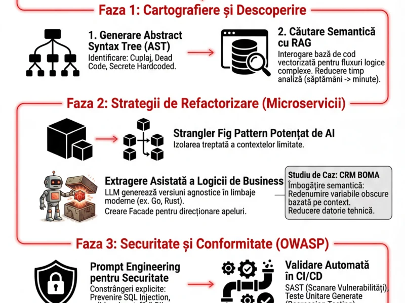 Infografica: Refactorizarea Sistemelor Bancare Legacy: Ghid AI și Analiză Statică