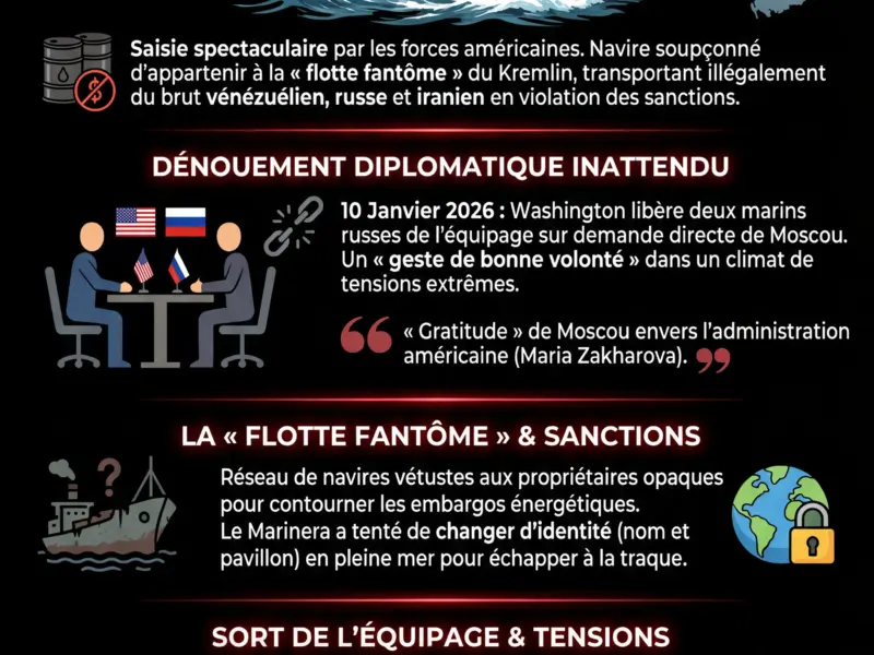 Infografica: Saisie du p&eacute;trolier Marinera : Washington lib&egrave;re deux marins russes