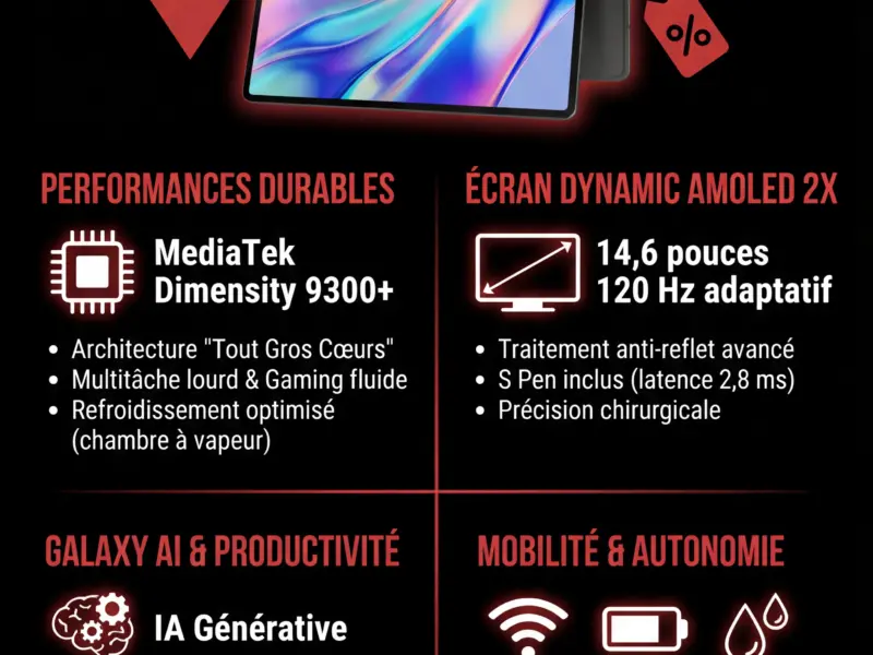 Infografica: Samsung Galaxy Tab S10 Ultra : Rupture de prix sur Rakuten