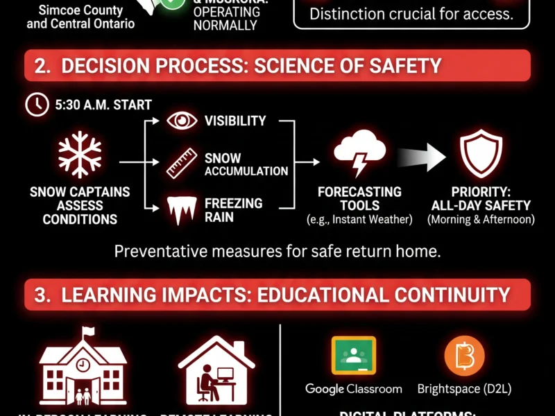 Infografica: School Bus Cancellations Jan 20, 2026: Safety Protocols and Learning Impacts