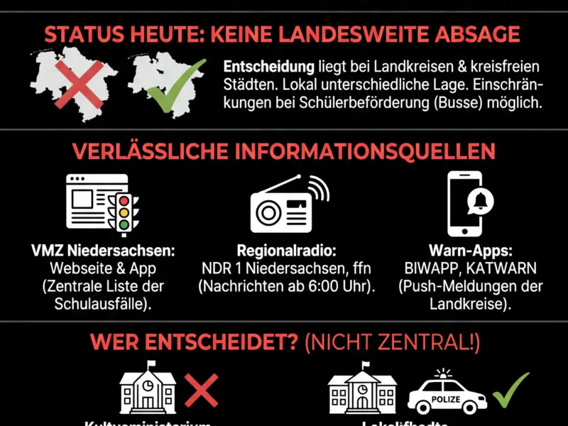 Infografica: Schulausfall Niedersachsen: Aktuelle Lage und Infos f&uuml;r Eltern