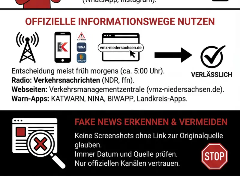 Infografica: Schulausfall und Fake News: So informieren Sie sich richtig