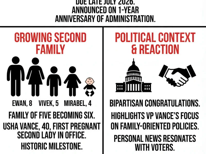 Infografica: Second Lady Usha Vance Announces Pregnancy with Fourth Child