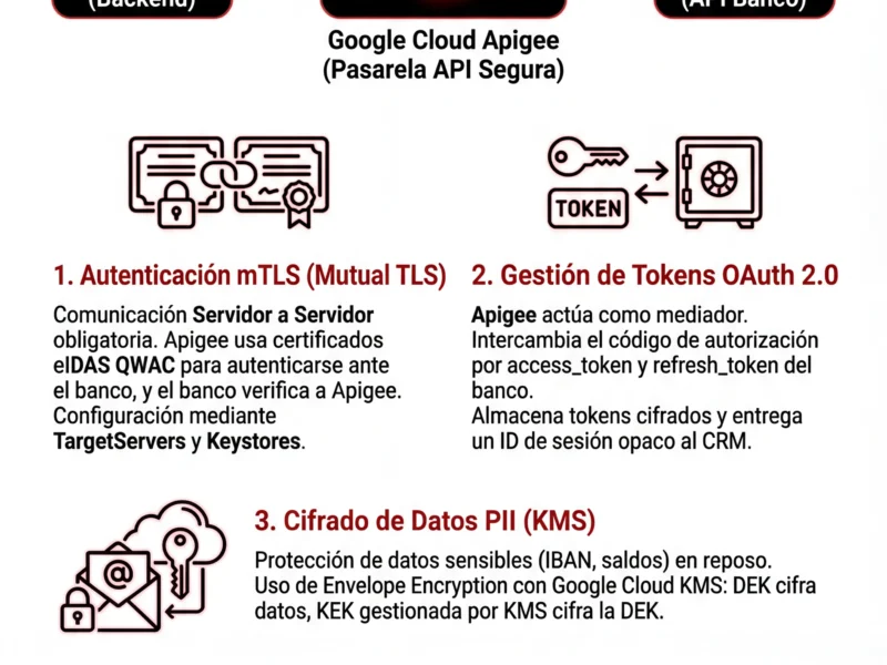 Infografica: Seguridad API PSD2: Gu&iacute;a de Integraci&oacute;n de Open Banking en Google Cloud