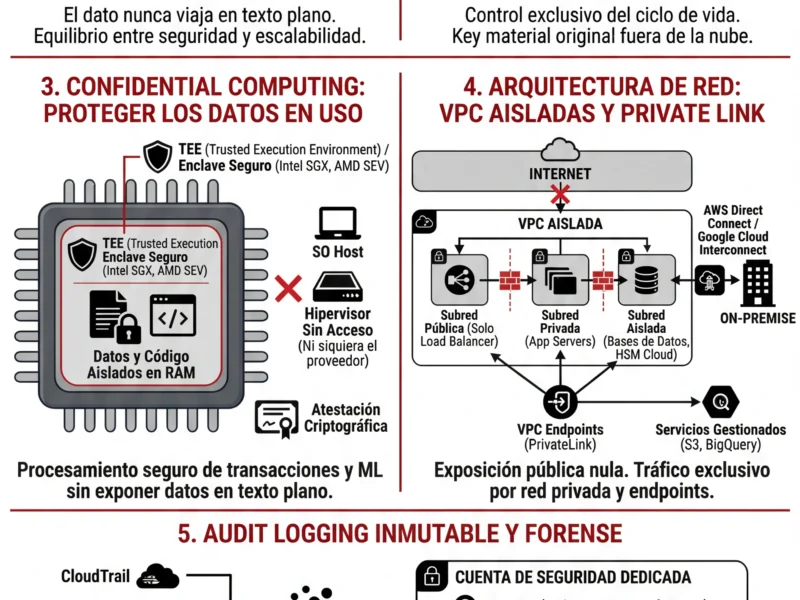 Infografica: Seguridad Cloud Fintech: Arquitecturas H&iacute;bridas y Cumplimiento del RGPD