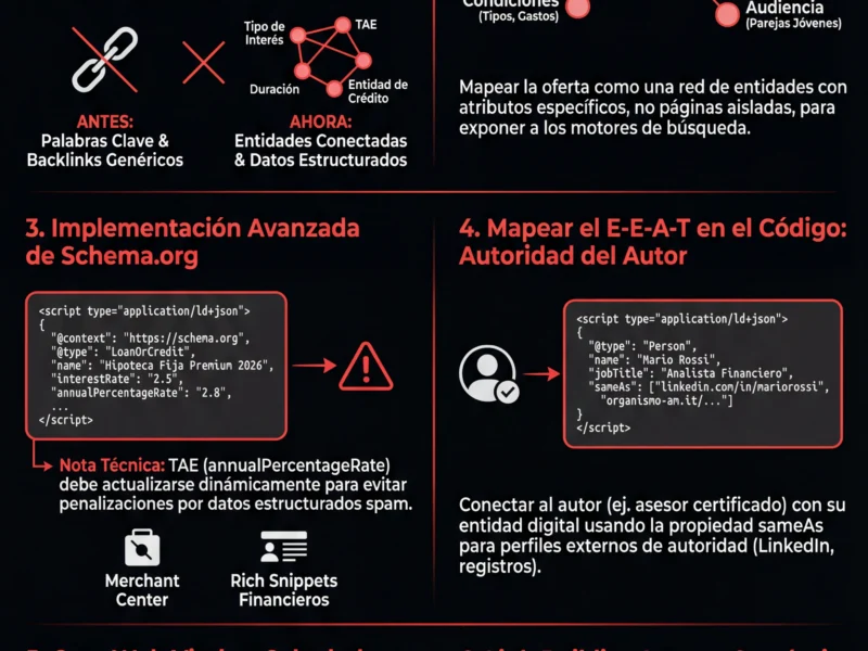 Infografica: SEO para Fintech: Gu&iacute;a T&eacute;cnica E-E-A-T y Knowledge Graph (2026)