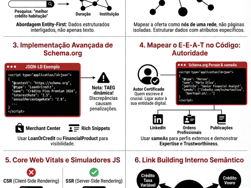 Infografica: SEO para Fintech: Guia T&eacute;cnico E-E-A-T e Knowledge Graph (2026)