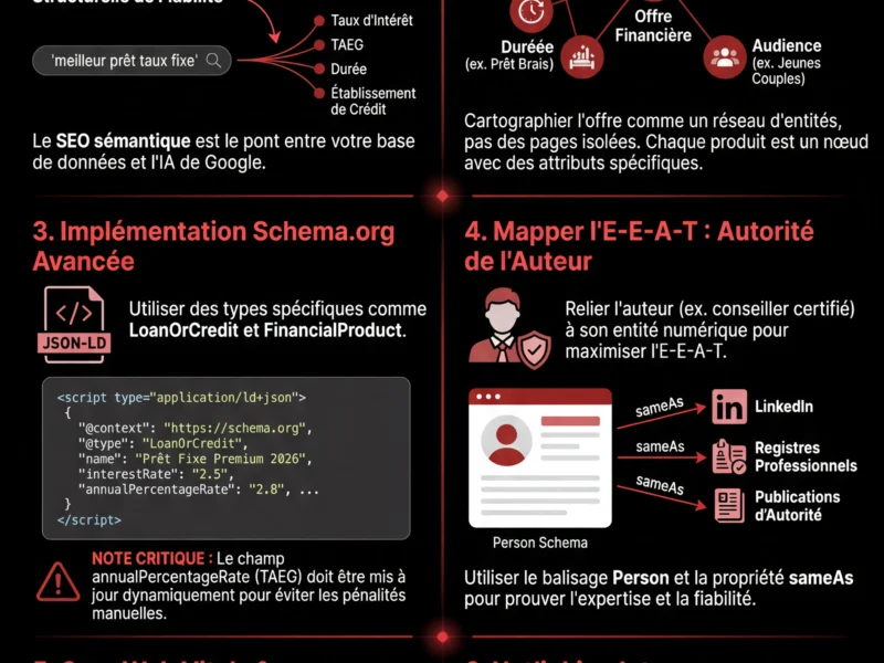 Infografica: SEO pour la Fintech : Guide Technique E-E-A-T et Knowledge Graph (2026)