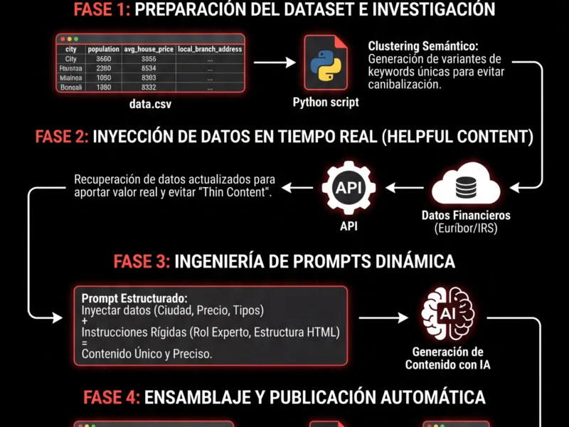 Infografica: SEO Program&aacute;tico con Python e IA: Gu&iacute;a T&eacute;cnica Definitiva 2026