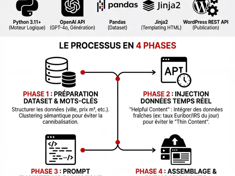 Infografica: SEO Programmatique avec Python et l'IA : Guide Technique Ultime 2026