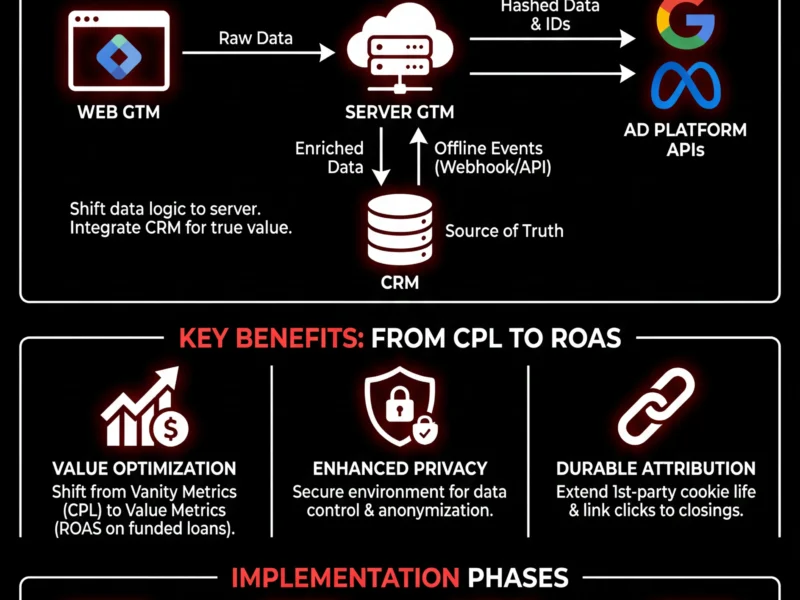Infografica: Server-Side Tracking and OCI: Technical Guide for the Mortgage Sector