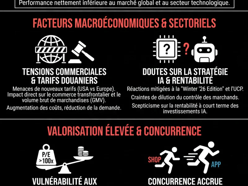 Infografica: Shopify Chute Plus Lourdement que le March&eacute; : Analyse d'une Baisse Marqu&eacute;e en Janvier 2026