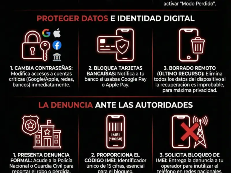 Infografica: &iquest;Smartphone Perdido o Robado? La Gu&iacute;a para Actuar de Inmediato