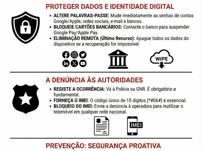 Infografica: Smartphone Perdido ou Roubado? O Guia para Agir de Imediato
