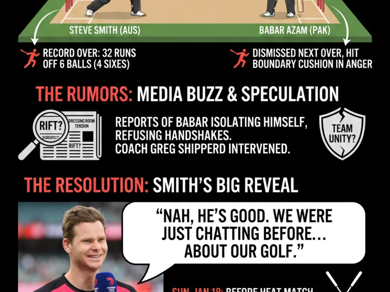 Infografica: Smith Ends Babar Rift Rumors: &lsquo;Nah, We&rsquo;re Good&rsquo; After BBL Drama