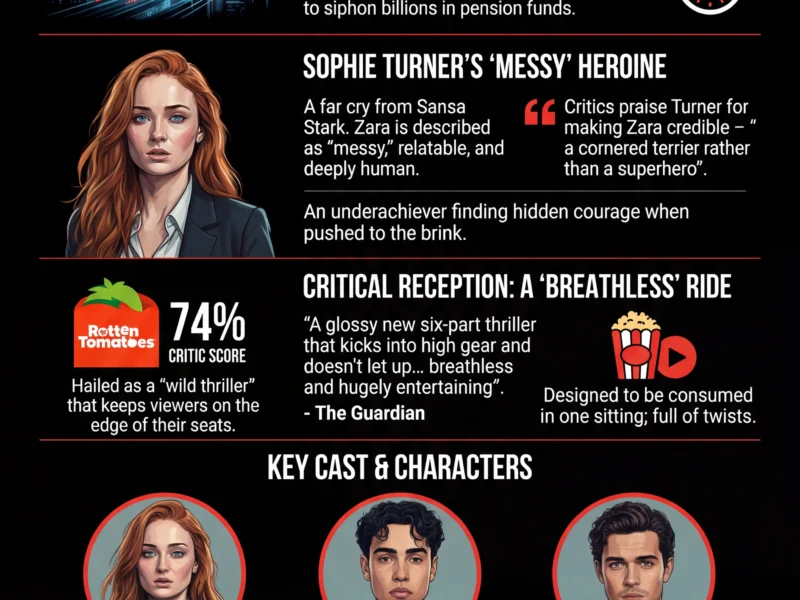 Infografica: Sophie Turner Returns in Wild New Prime Video Heist Thriller 'Steal'