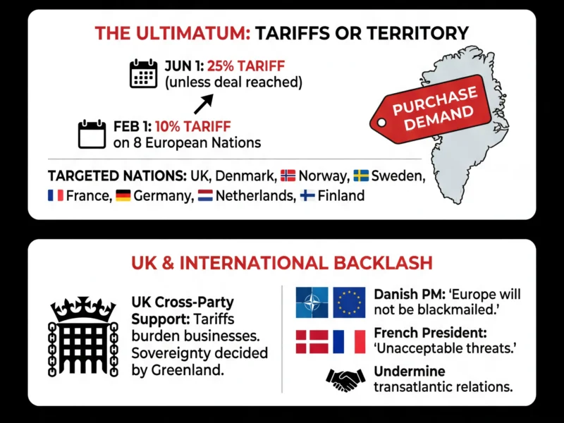 Infografica: Starmer Tells Trump: Greenland Tariff Threat is 'Completely Wrong'