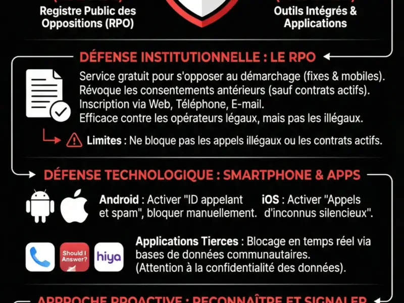 Infografica: Stop aux Appels Spam : Guide pour les Bloquer D&eacute;finitivement