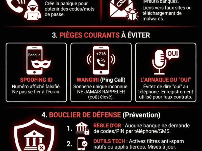 Infografica: Stop aux arnaques t&eacute;l&eacute;phoniques : comment les reconna&icirc;tre et les bloquer