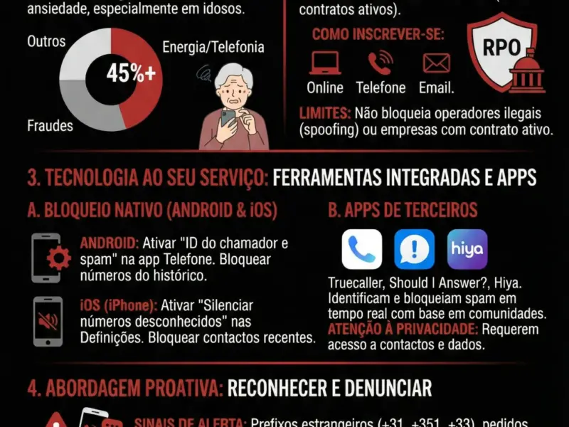 Infografica: Stop Chamadas de Spam: Guia para Bloque&aacute;-las para Sempre