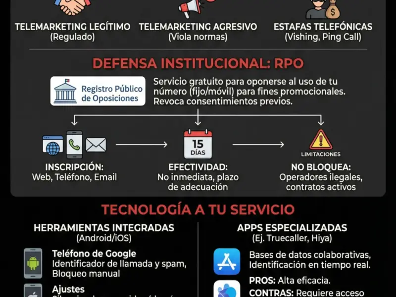 Infografica: Stop Llamadas Spam: Gu&iacute;a para Bloquearlas para Siempre