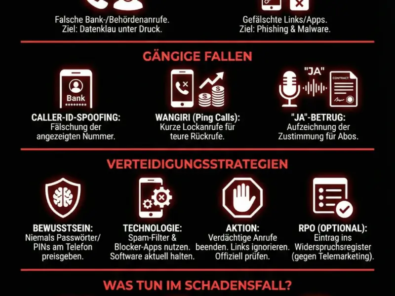 Infografica: Stopp Telefonbetrug: Wie man ihn erkennt und blockiert