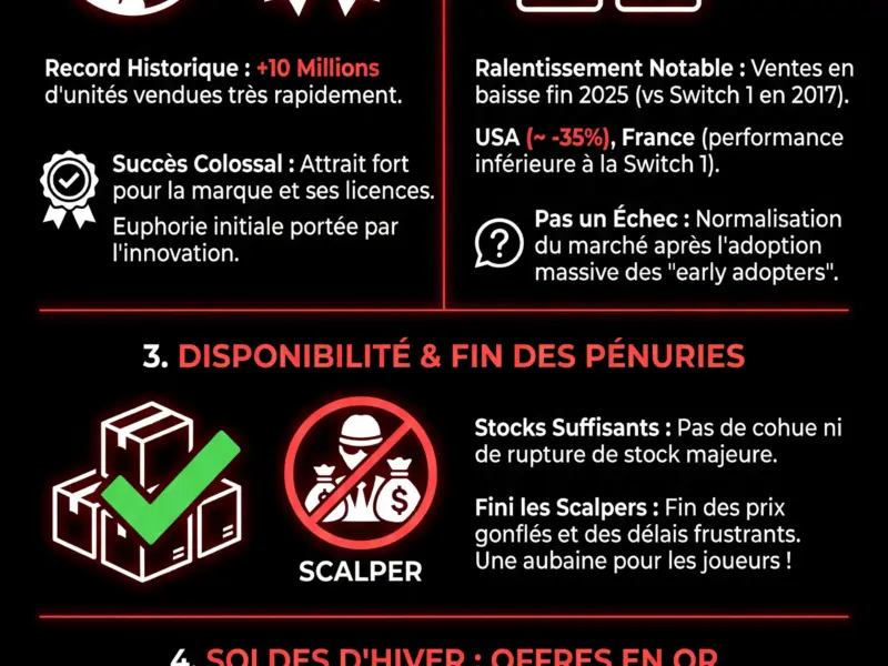Infografica: Switch 2 : Record historique, calme &agrave; No&euml;l et promos immanquables !