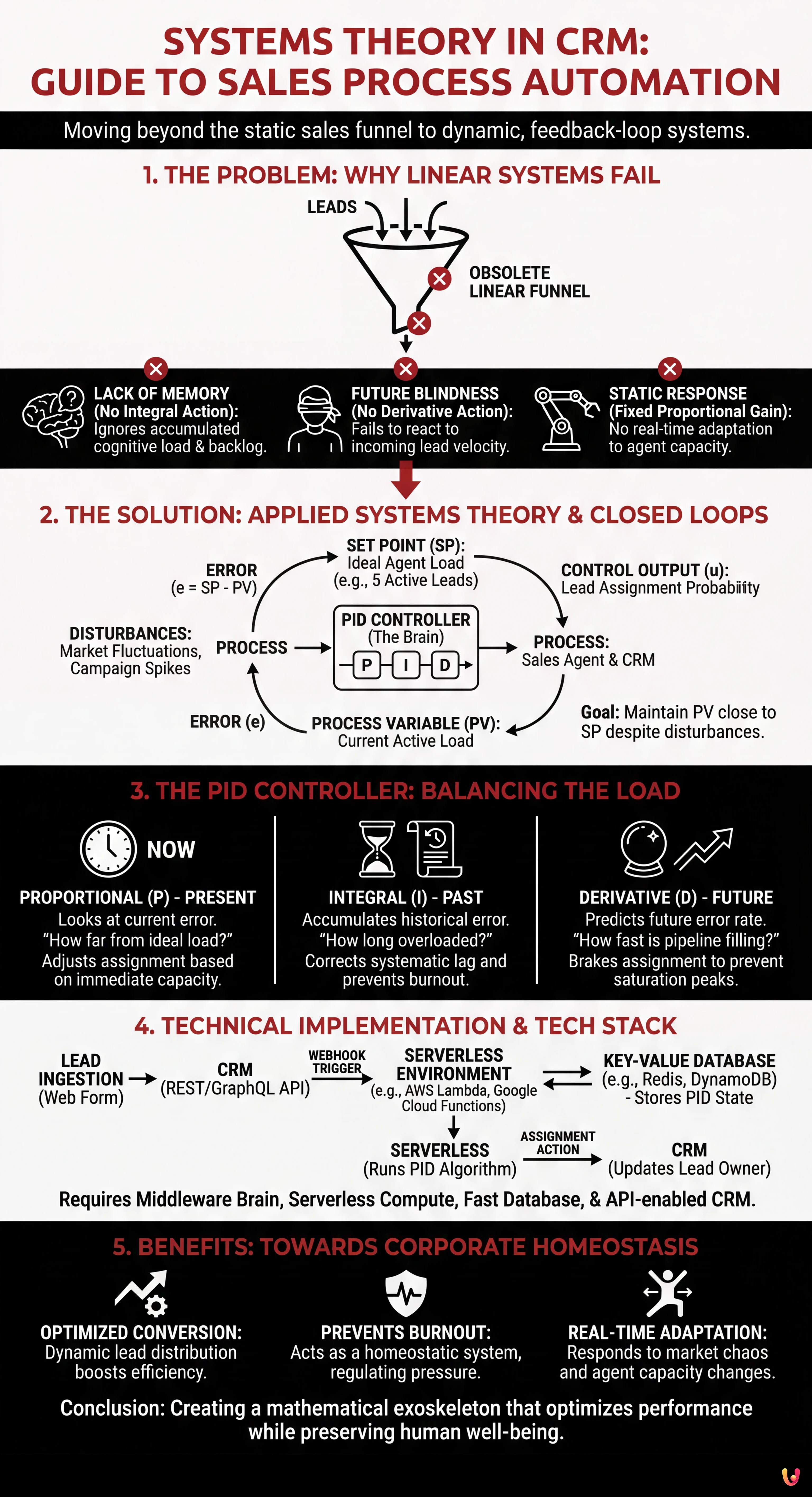 Systems Theory in CRM: Guide to Sales Process Automation - Summary Infographic