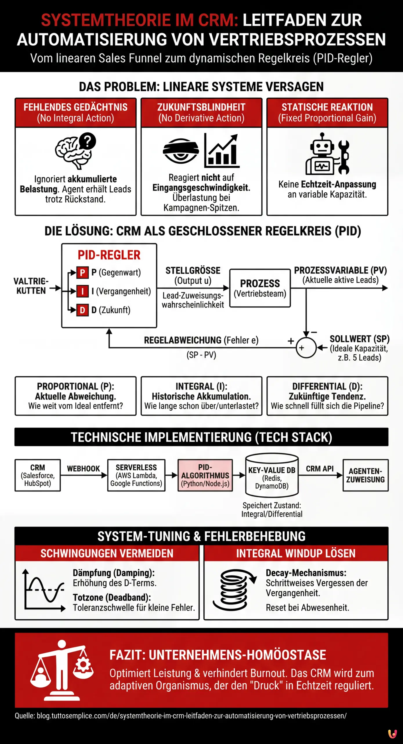 Systemtheorie im CRM: Leitfaden zur Automatisierung von Vertriebsprozessen - Zusammenfassende Infografik