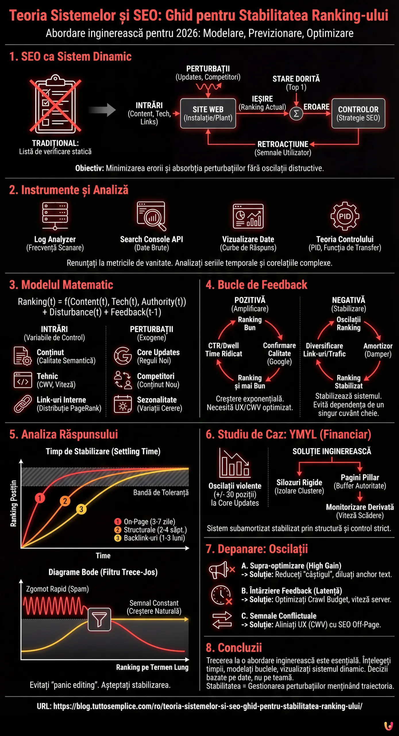 Teoria Sistemelor și SEO: Ghid pentru Stabilitatea Ranking-ului - Infografic rezumativ
