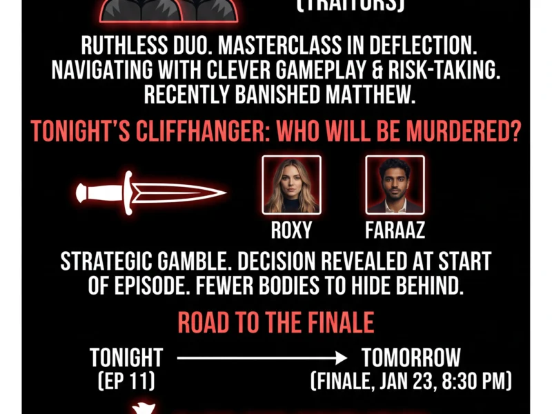 Infografica: The Traitors Tonight: Penultimate Episode Promises High Drama as Season 4 Nears Finale