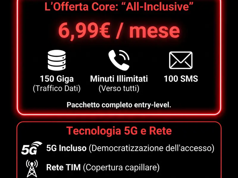 Infografica: Tiscali Mobile, le offerte di gennaio 2026: 150 Giga e 5G da 6,99&euro;