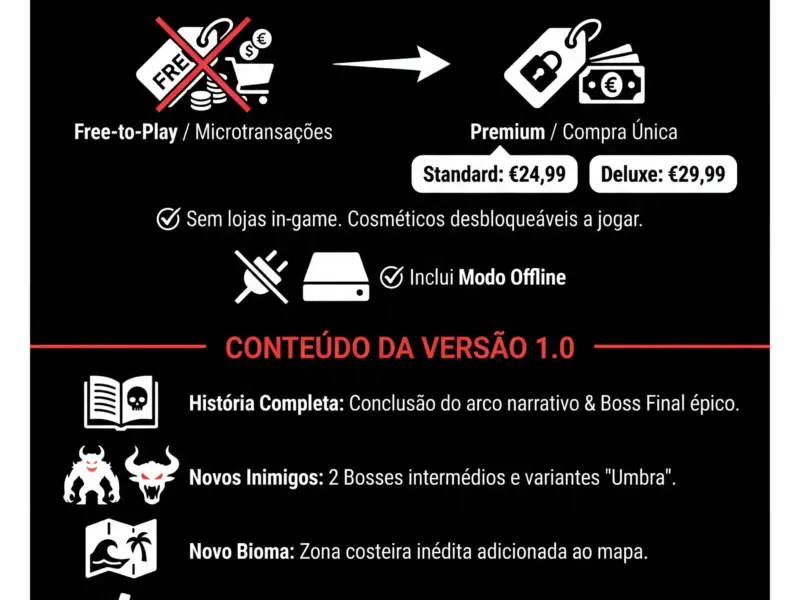 Infografica: Towerborne: Data Oficial, Vers&atilde;o PS5 e Mudan&ccedil;a para Premium