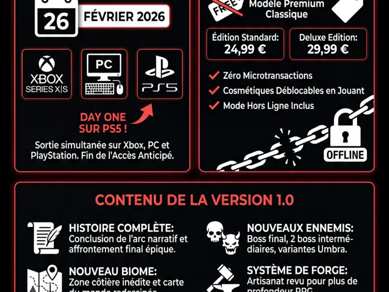 Infografica: Towerborne : Date Officielle, Version PS5 et Virage Premium