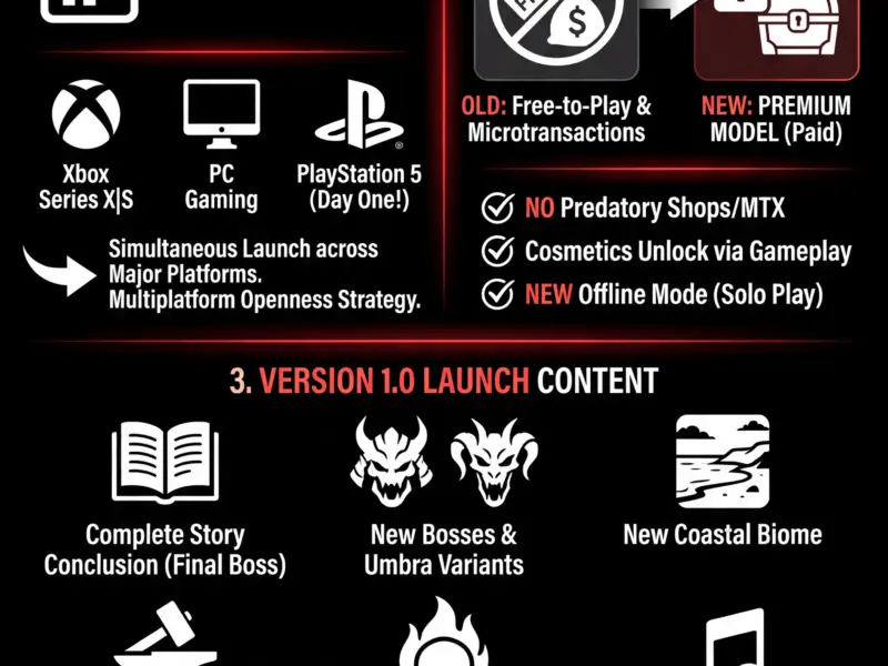 Infografica: Towerborne: Official Date, PS5 Version, and Premium Pivot