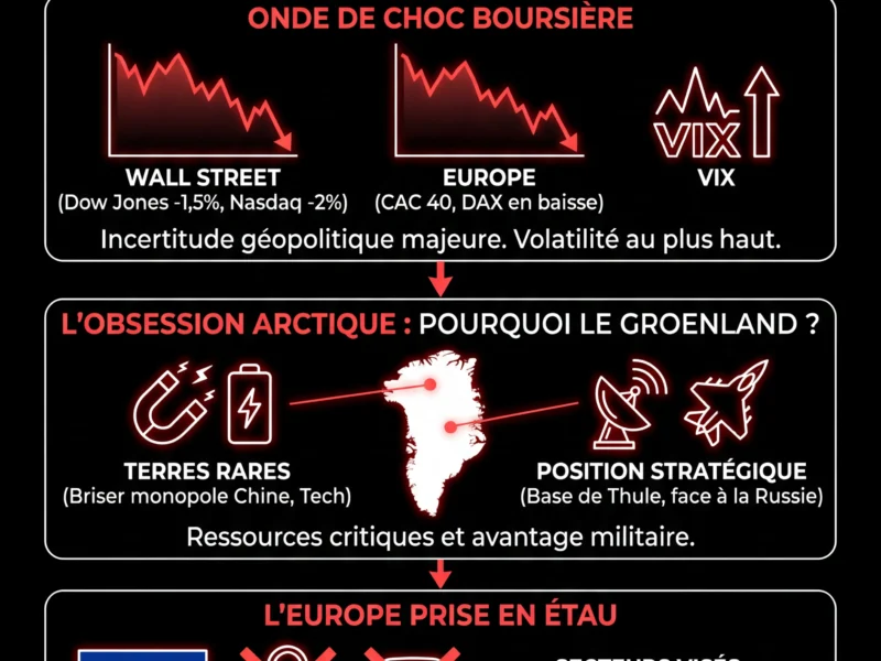 Infografica: Trump cible le Groenland : Wall Street chute face aux menaces douani&egrave;res