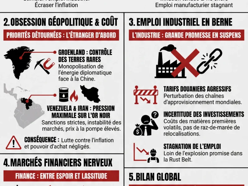 Infografica: Trump un an plus tard : l'&eacute;conomie am&eacute;ricaine loin des promesses