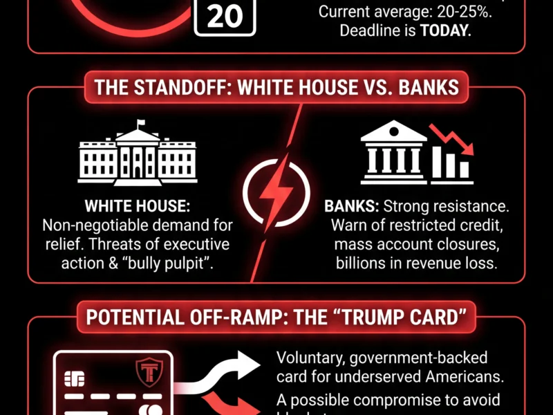 Infografica: Trump&rsquo;s Economic Ultimatum: Banks Reel as Credit Card Rate Deadline Strikes