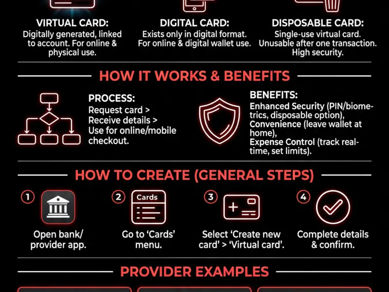 Infografica: Virtual Credit Card: What It Is, How It Works, and How to Use It