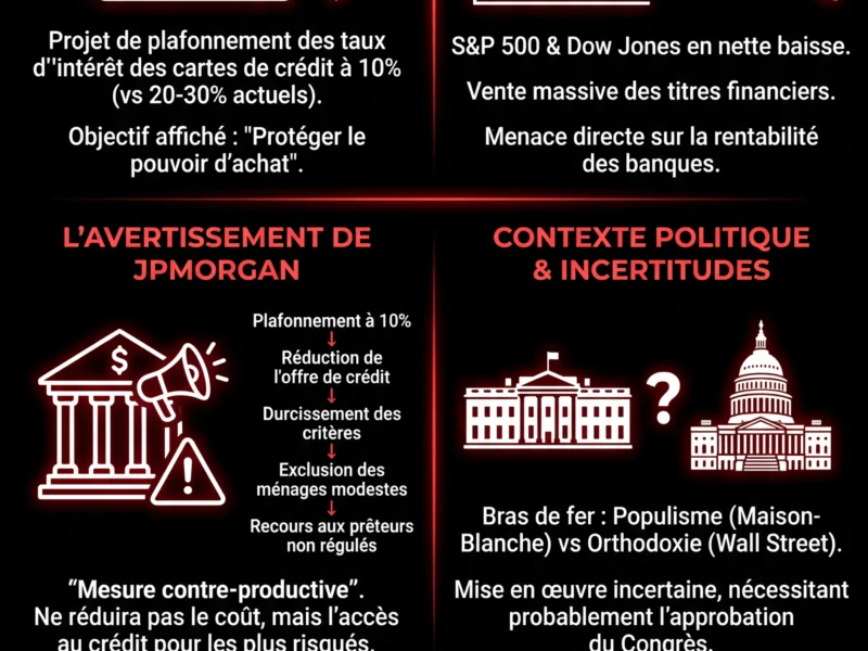 Infografica: Wall Street chute : JPMorgan alerte sur le plafonnement des taux