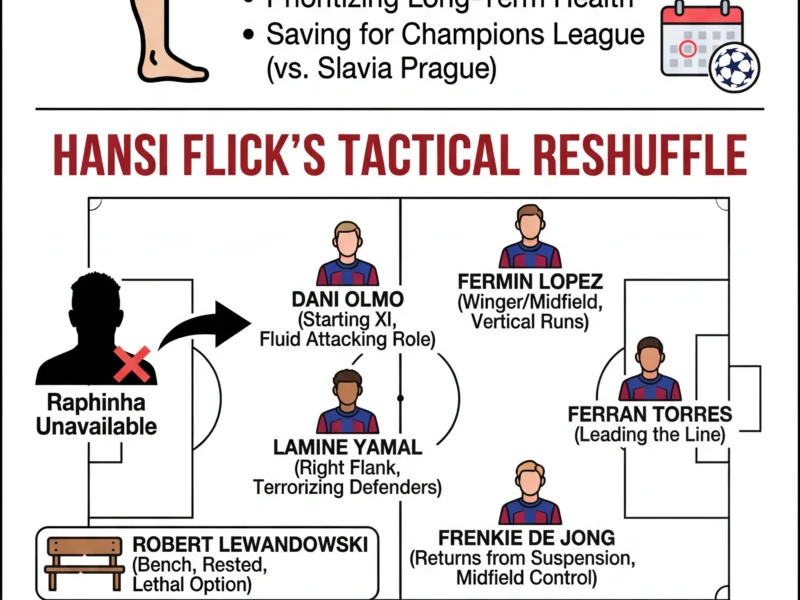 Infografica: Why Raphinha Is Out for Barcelona vs. Real Sociedad: Full Squad News