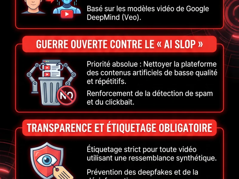 Infografica: YouTube 2026 : Cr&eacute;ez bient&ocirc;t votre propre avatar IA pour les Shorts