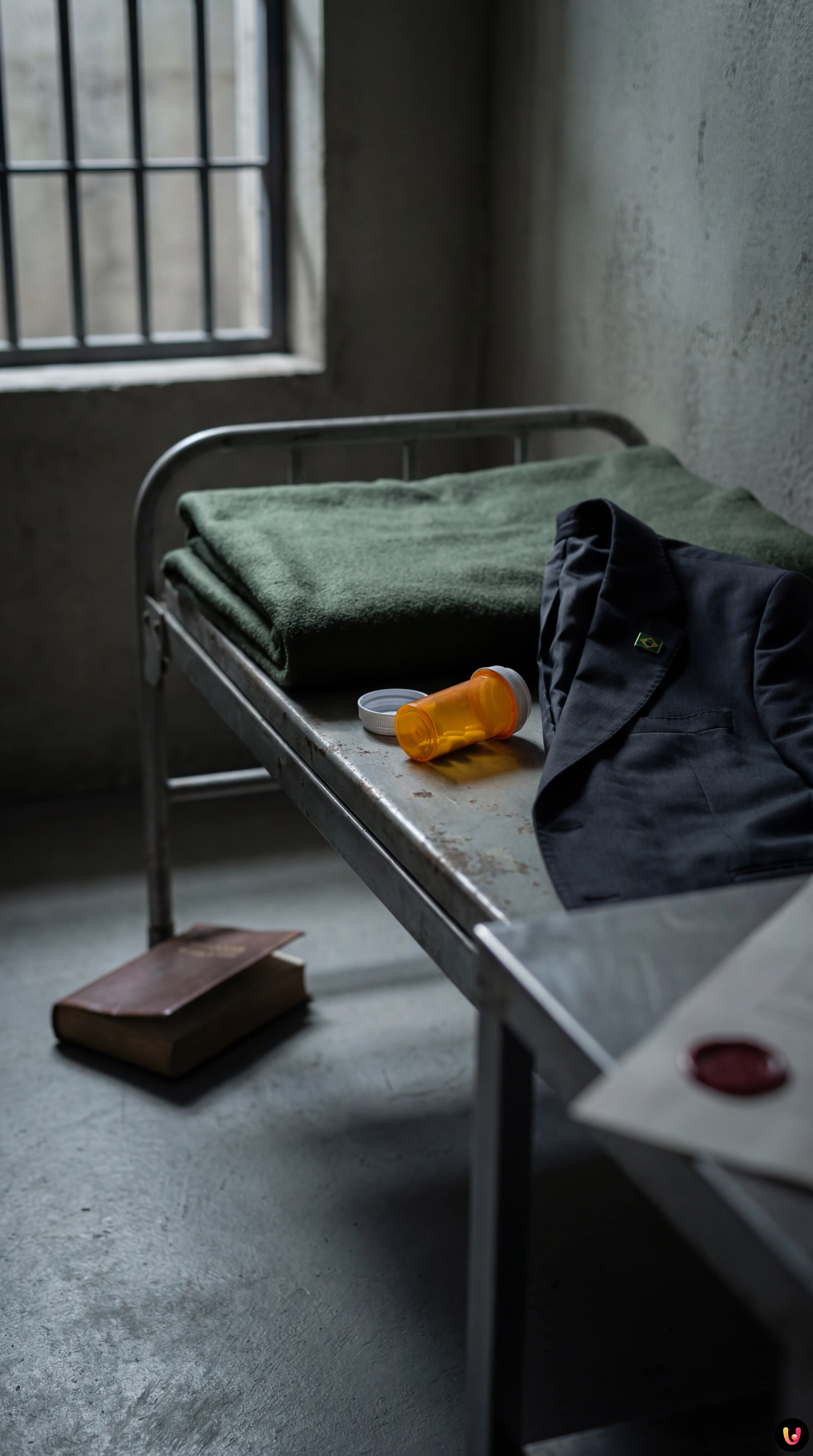 Primo piano dell'ex presidente brasiliano Jair Bolsonaro