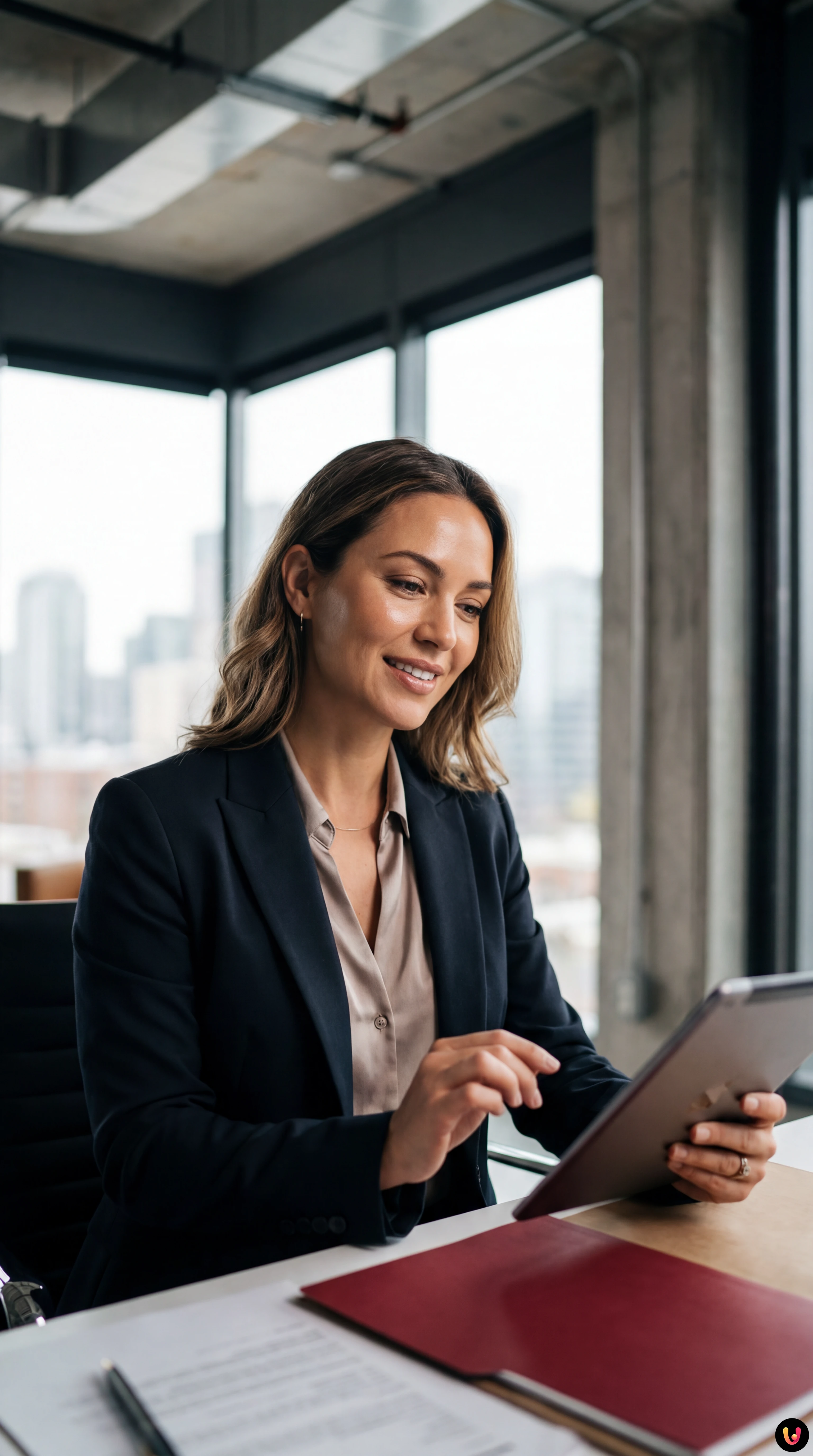 Macchinari industriali automatizzati in una fabbrica moderna con grafici digitali sovrapposti.