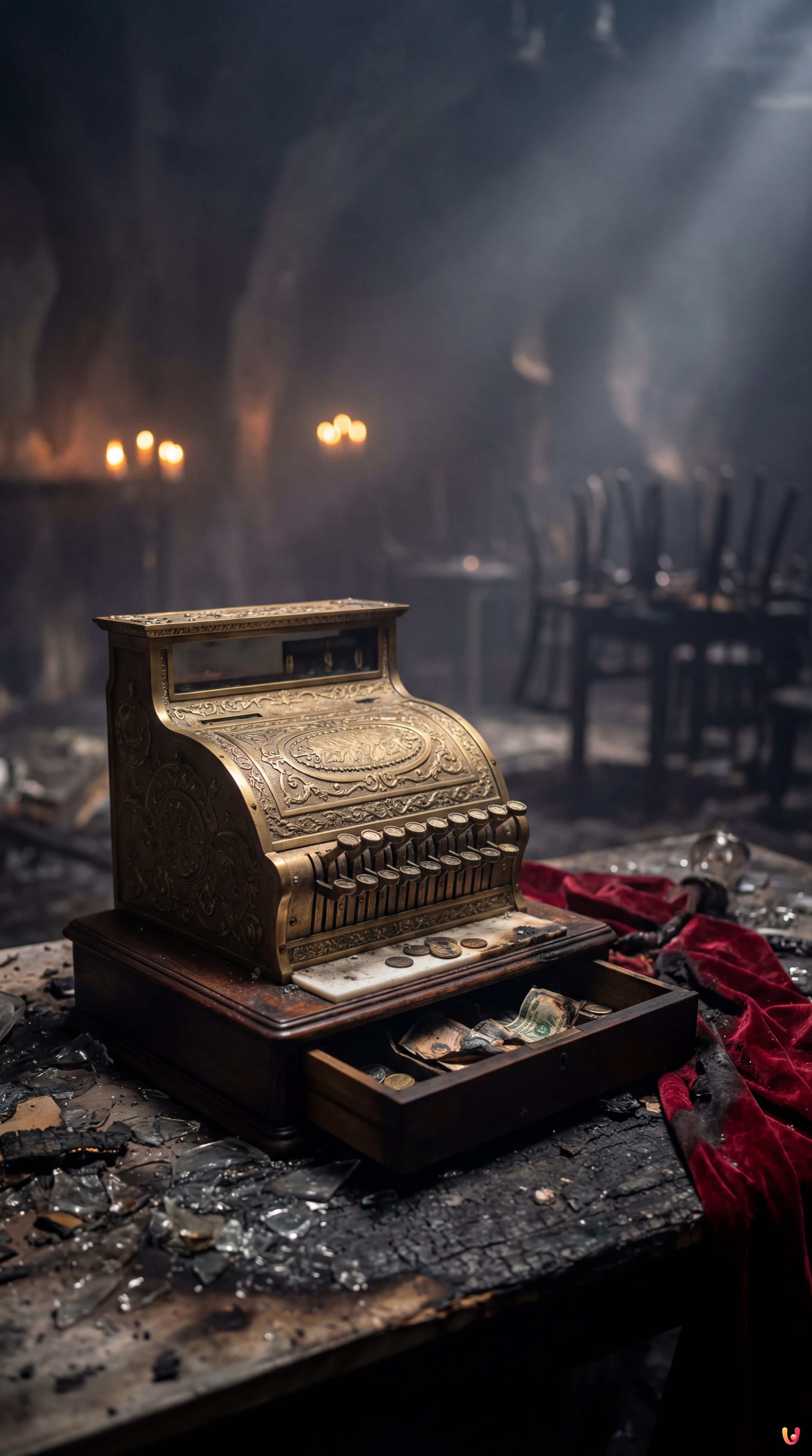 Jessica Moretti si allontana dal locale in fiamme stringendo la cassa