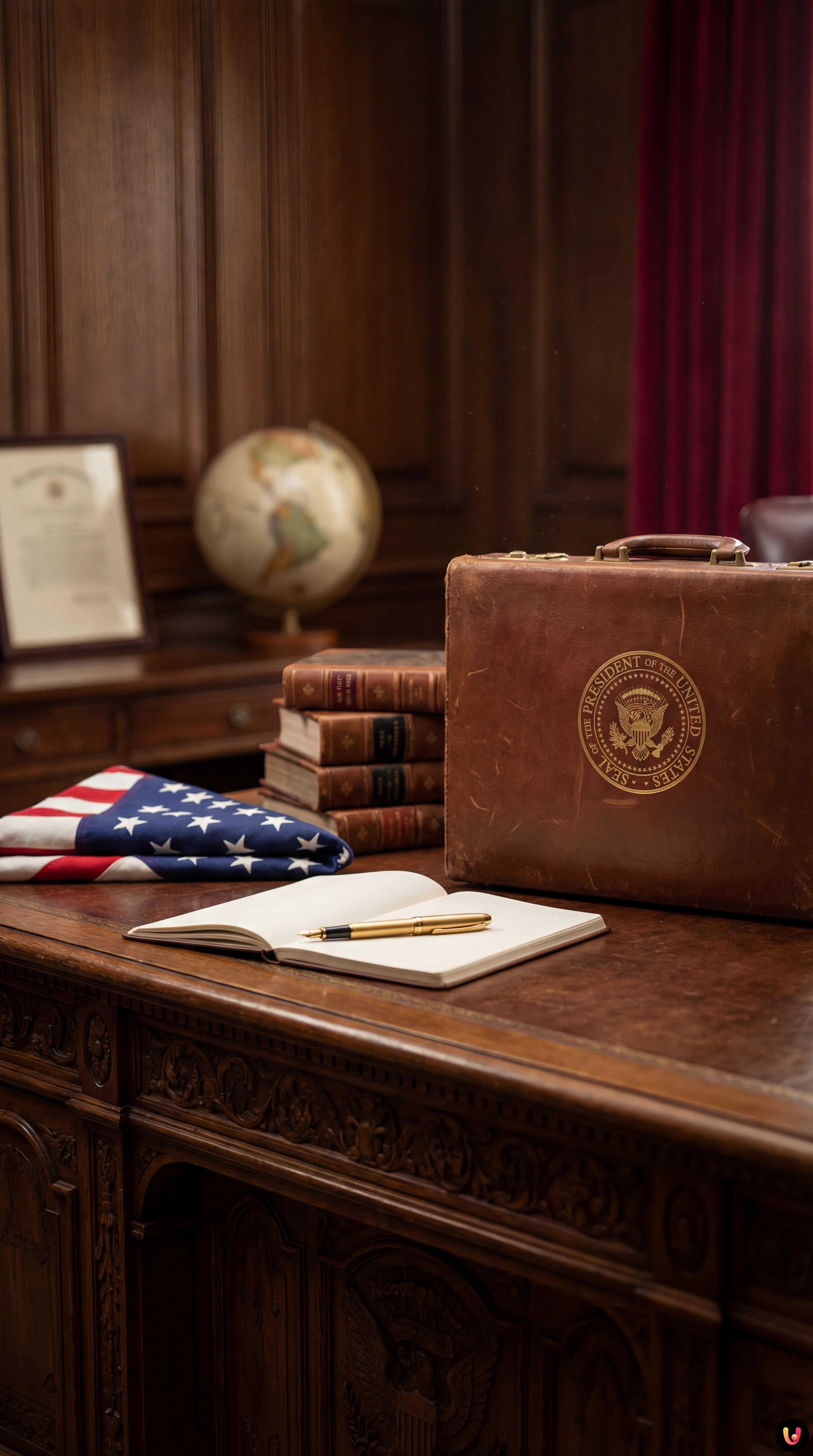 Primo piano di Donald Trump con espressione seria durante un discorso ufficiale