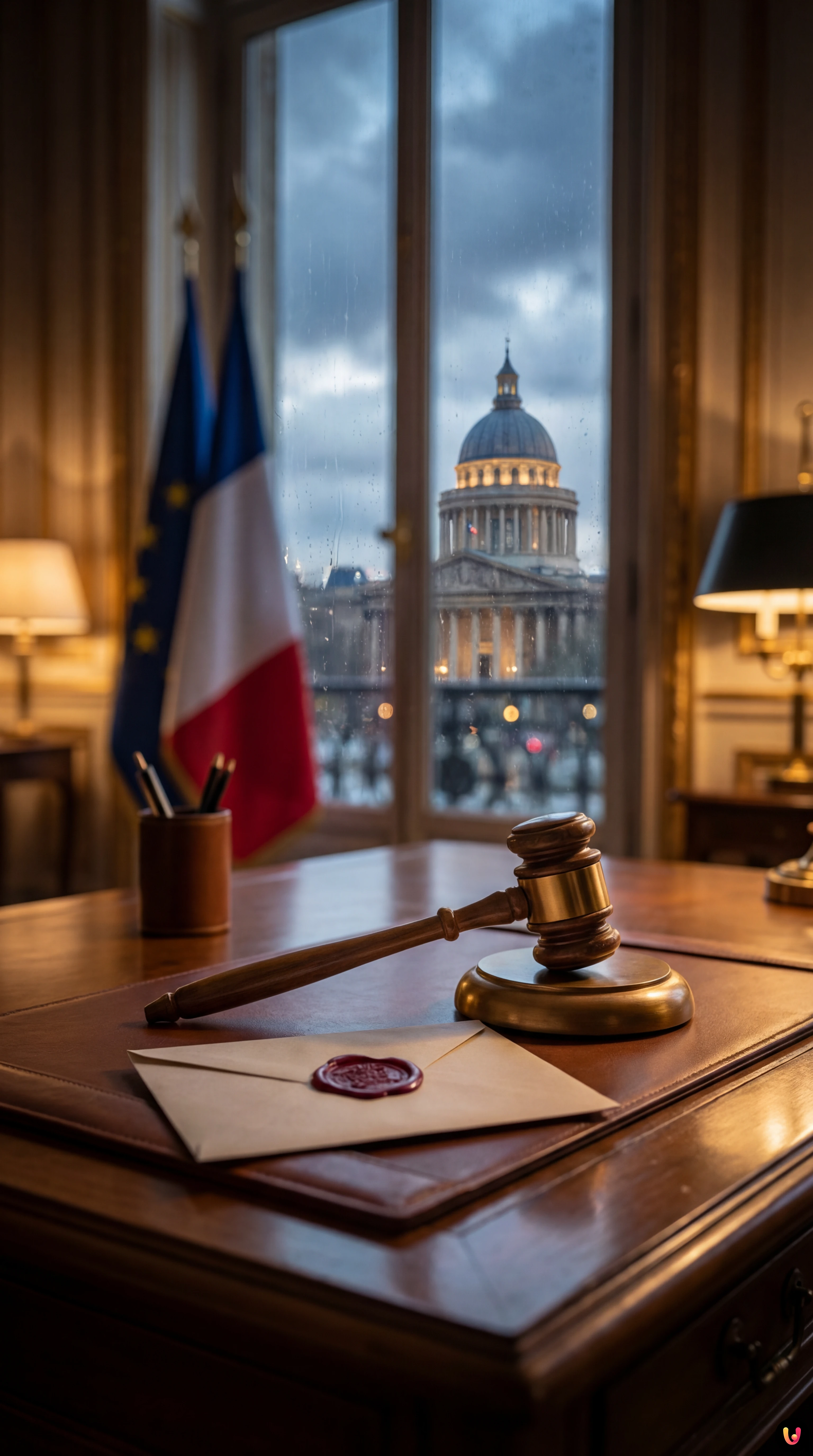 S&eacute;bastien Lecornu devant l'Assembl&eacute;e nationale &agrave; Paris.