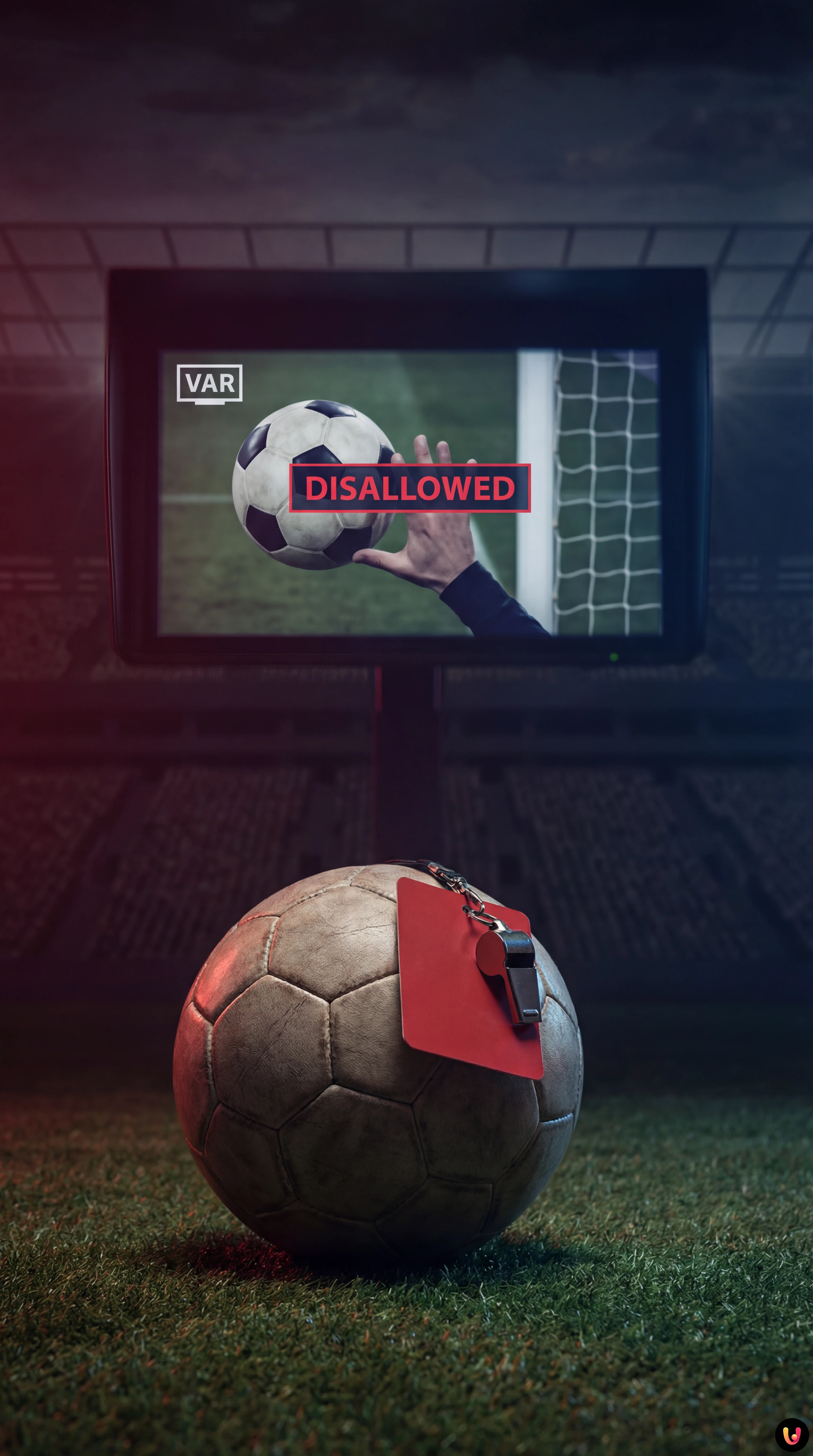 Rasmus Hojlund del Napoli osserva deluso dopo il gol annullato dal Var.